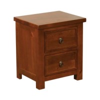 Sweet Dreams Penhirst Solid Pine 2 Drawer Bedside Table - wild cherry
