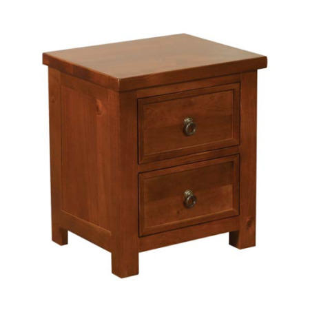Sweet Dreams Penhirst Solid Pine 2 Drawer Bedside Table - wild cherry
