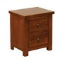Sweet Dreams Penhirst Solid Pine 2 Drawer Bedside Table - wild cherry
