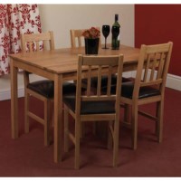 Sweet Dreams Tamber Solid Oak Rectangular Dining Set
