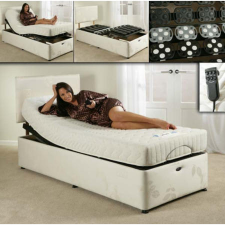 Restwell Chester Adjustable Bed Set without Headboard - single with memory foam mattress