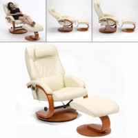 Restwell Amalfi Massage Chair and Footstool - black