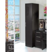 Hatherley High Gloss 1 Door Wardrobe in Black - 