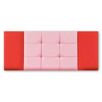 Joseph Madeline Red and Pink Hessian Button Headboard - small single