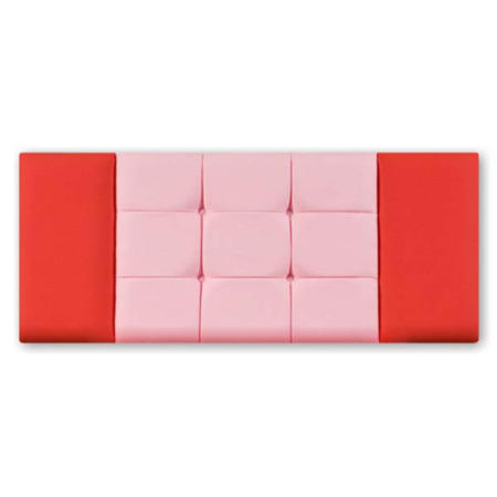 Joseph Madeline Red and Pink Hessian Button Headboard - small single