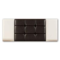 Joseph Madeline White and Brown Faux Leather Button Headboard - double
