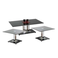 Oriel 3 Piece Living Room Set with Glass Tops