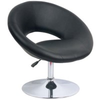 Eliza Tinsley Avery Chrome Base Height Adjustable Armchair