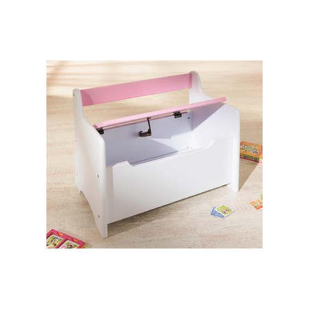 Interlink Isabella Pink and White Childrens Storage Bench