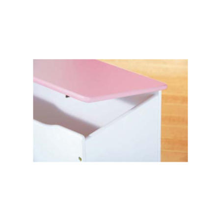 Isabella Pink and White Childrens Mobile Toy Box - 