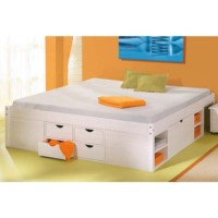Interlink Harper White Continental Double Storage Bed