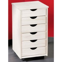 Interlink Logan White Narrow Mobile Chest