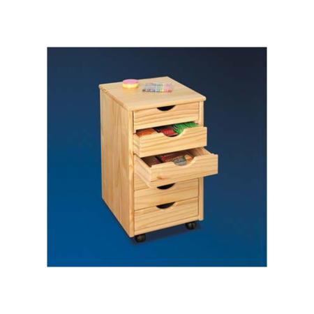 Interlink Logan Pine Narrow Mobile Chest