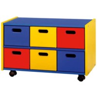 Rainbow Kids Wide Mobile Chest - 