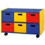 Rainbow Kids Wide Mobile Chest - 