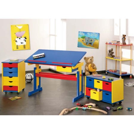Interlink Rainbow Kids 4 Piece Study Set - Furniture123
