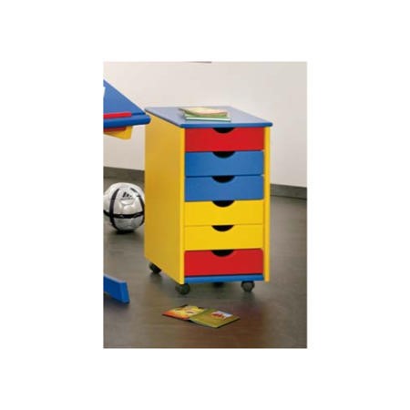 Interlink Rainbow Kids Narrow Mobile Chest - Furniture123