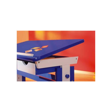 Interlink Maritime Blue and White Adjustable Desk