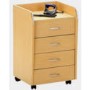 Interlink Liam Narrow Mobile Chest in Beech