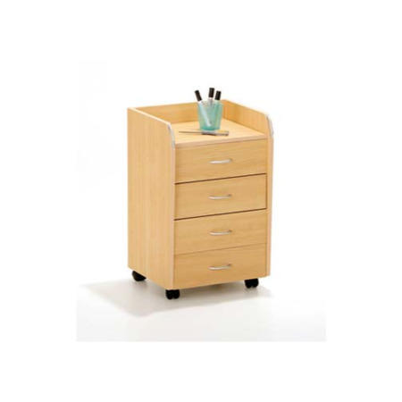 Interlink Liam Narrow Mobile Chest in Beech