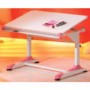Interlink Arden Kids Adjustable Desk in White and Pink