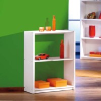 Emi Solid Pine 3 Shelf Bookcase in White - 
