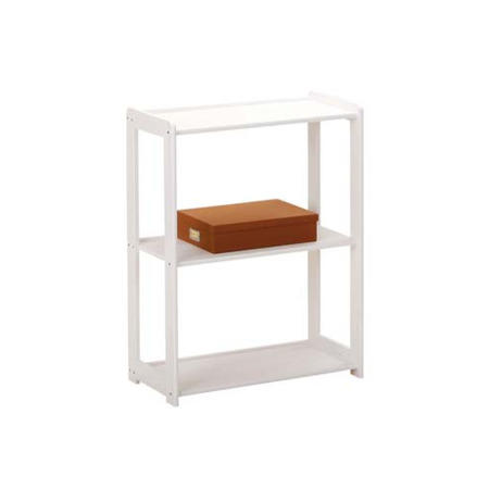 Interlink Meghan Solid White Pine 3 Shelf Bookcase