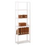 Interlink Meghan Solid White Pine 6 Shelf Bookcase