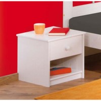 Interlink Cami Solid White Pine 1 Drawer Bedside Table