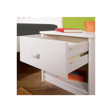 Interlink Cami Solid White Pine 1 Drawer Bedside Table