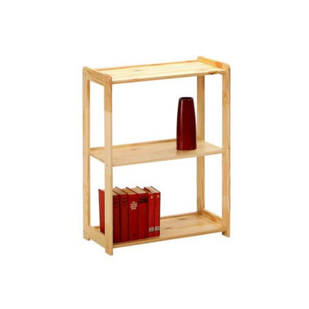 Interlink Meghan Solid Pine 3 Shelf Bookcase