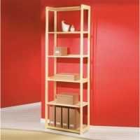 Interlink Meghan Solid Pine 6 Shelf Bookcase