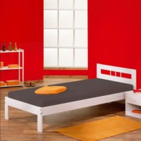 Interlink Isa White Solid Pine Continental Single Bed Frame