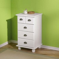 Interlink Tucker Solid Pine White Pine 3+2 Drawer Chest