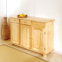 Interlink Fawn Solid Pine 3 Door Sideboard