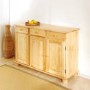 Interlink Fawn Solid Pine 3 Door Sideboard