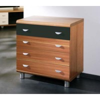 Fiona 4 Drawer Chest in Walnut and Black - 
