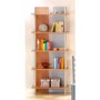 Tadeo 5 Shelf Bookcase in Birch and Silver - 