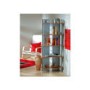Tadeo 5 Shelf Bookcase in Birch and Silver - 
