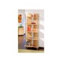 Interlink Toki 5 Shelf Bookcase in Maple and Silver