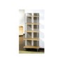 Interlink Toki 5 Shelf Bookcase in Maple and Silver
