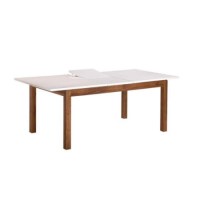 LPD Strata Solid Walnut and High Gloss Rectangular Extending Dining Table