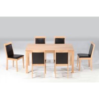 Clearance - Charlton Rectangular Dining Set in Oak with 6 Chairs -Structural Damage