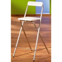Interlink Sully Folding Bar Stool in White