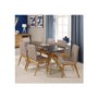 LPD Portofino Solid Oak Rectangular Dining Table with Glass Top