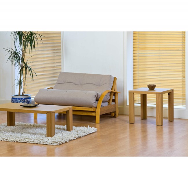 Kyoto Futons New York 2 Seater Futon in Natural with Standard Mattress - blue