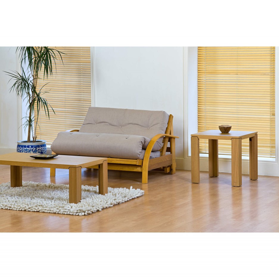 Kyoto Futons New York 2 Seater Futon in Natural with Standard Mattress brown Furniture123