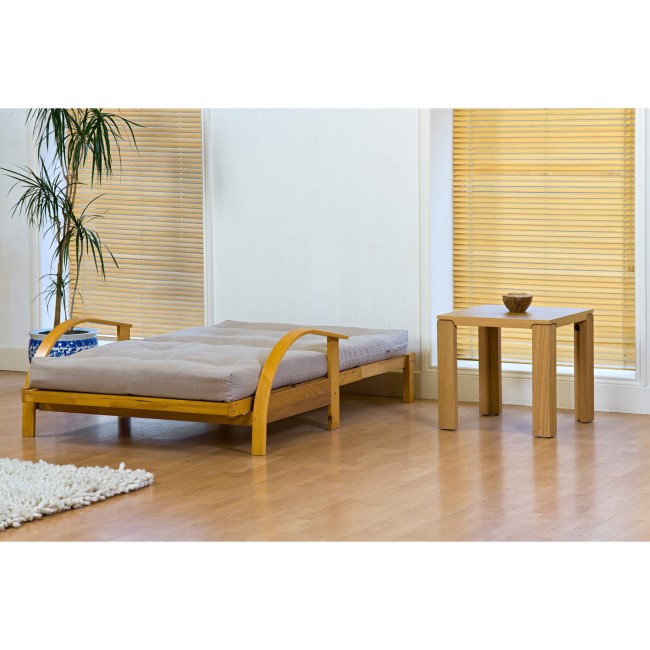 Kyoto Futons New York 2 Seater Futon in Natural with Standard Mattress - blue