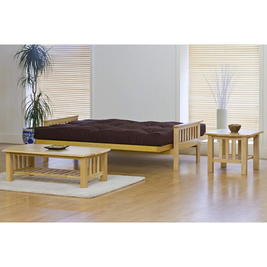 Kyoto Futons Nashville 3 Seater Futon with Deluxe Mattress - cream