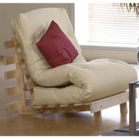 Kyoto Futons Mito Chair Bed Futon with Standard Mattress - cream